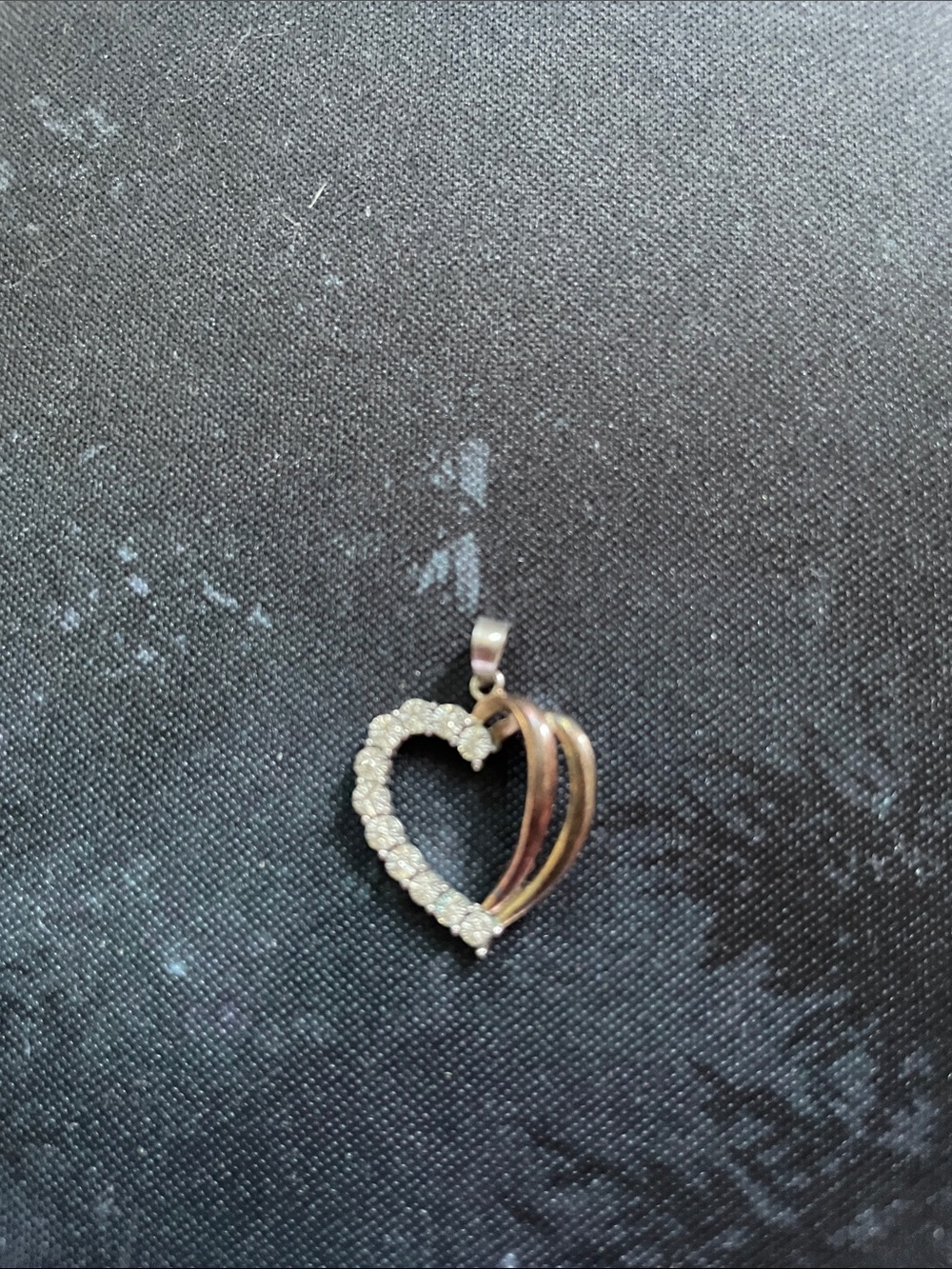 Two-Tone Heart Diamond Pendant